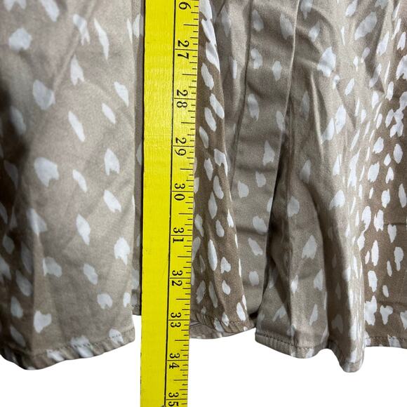 Tuckernuck Sleeveless Woman’s Charlie Shirt Dress Tan Antelope Print Size Small - Picture 3 of 8